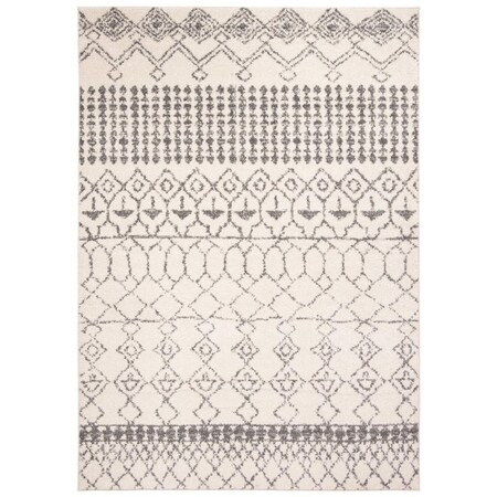 Safavieh 6 x 9 ft. Tulum Power Loomed Rectangle Area Rug Ivory & Grey TUL229A-6